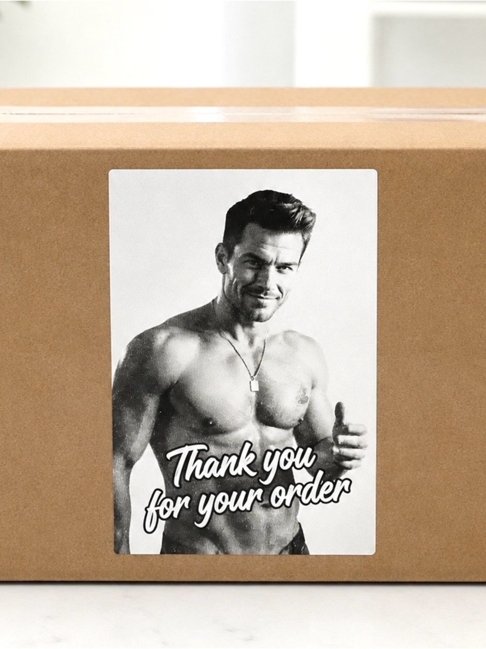 Hottie on a boxie-THANK YOU STICKER - Picture 2 of 3